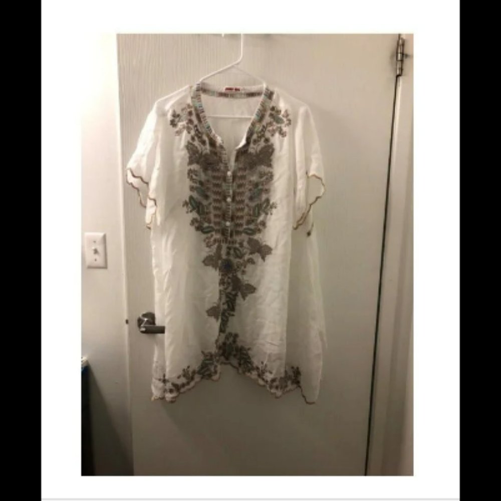 Johnny Was Monark Womens Tunic Top Sz 1x